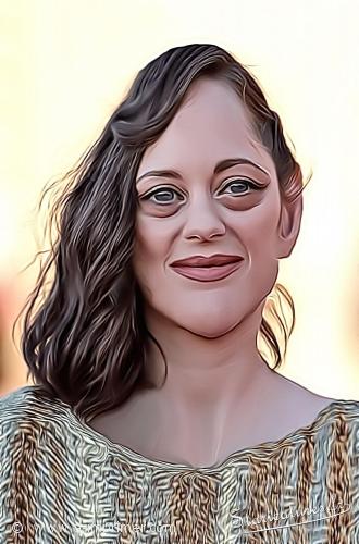Marion Cotillard Carte postale caricaturale de Marion Cotillard