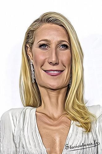 Gwyneth Paltrow Carte postale caricaturale de Gwyneth Paltrow