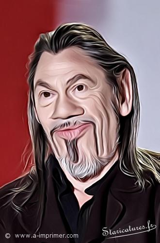 Florent Pagny Carte postale caricaturale de Florent Pagny