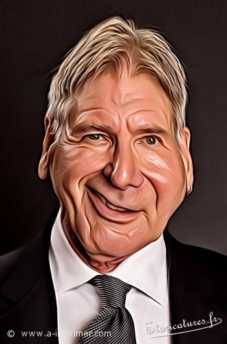 Harrison Ford Carte postale caricaturale de Harrison Ford