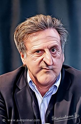 Daniel Auteuil Carte postale caricaturale de Daniel Auteuil