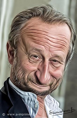 Benoît Poelvoorde Carte postale caricaturale de Benoît Poelvoorde