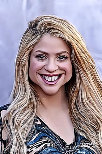 Shakira Carte postale caricaturale de Shakira