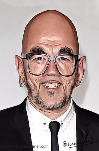 Pascal Obispo Carte postale caricaturale de Pascal Obispo