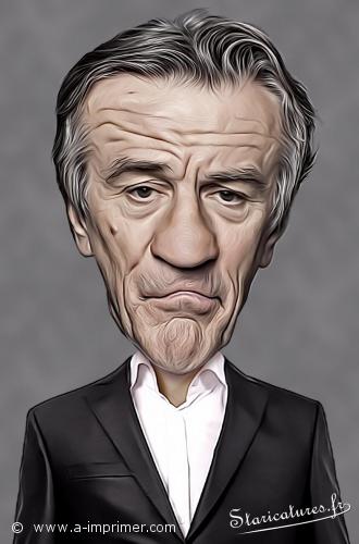 Robert De Niro Carte postale caricaturale de Robert De Niro