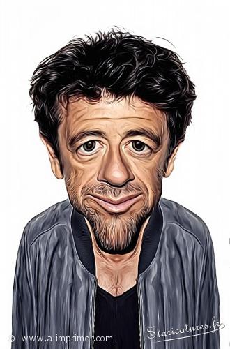 Patrick Bruel Carte postale caricaturale de Patrick Bruel