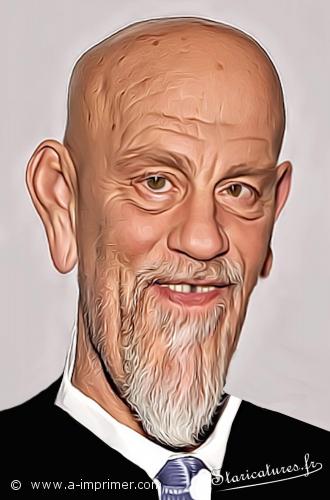 John Malkovich Carte postale caricaturale de John Malkovich