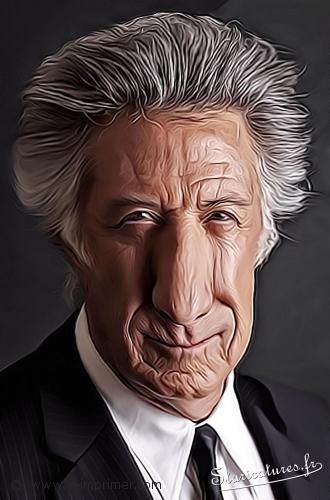 Dustin Hoffman Carte postale caricaturale de Dustin Hoffman