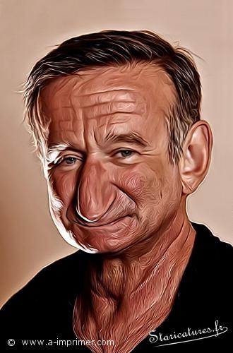Robin Williams Carte postale caricaturale de Robin Williams