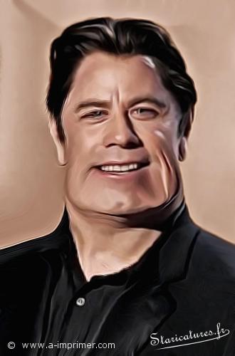 John Travolta Carte postale caricaturale de John Travolta