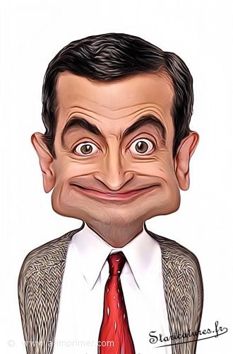 Mr Bean Carte postale caricaturale de Mr Bean