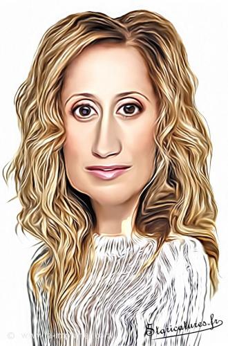 Lara Fabian Carte postale caricaturale de Lara Fabian