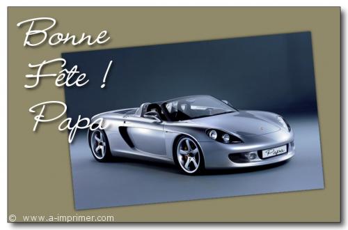 Voiture Carte postale d'une voiture pour la fête des pères.
