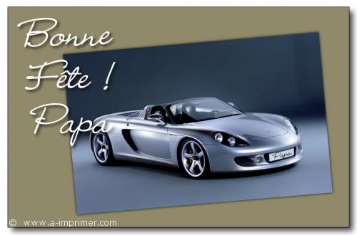 Carte postale d'une voiture pour la fte des pres.