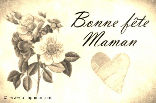 Bonne fête Carte postale d'un bouquet de roses blanches pour la fête des mères.