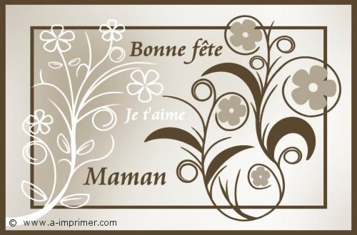 Bonne fête Maman Des fleurs pour souhaiter une bonne fête des mères à sa maman.