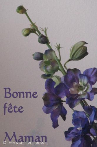 Des jolies fleurs bleues pour souhaiter une bonne fte maman.