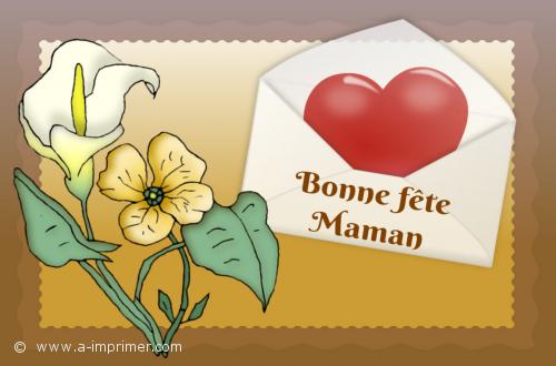 Carte Une carte postale pour souhaiter une bonne fête à sa maman