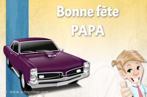 Carte postale pour souhaiter une bonne fte  son papa