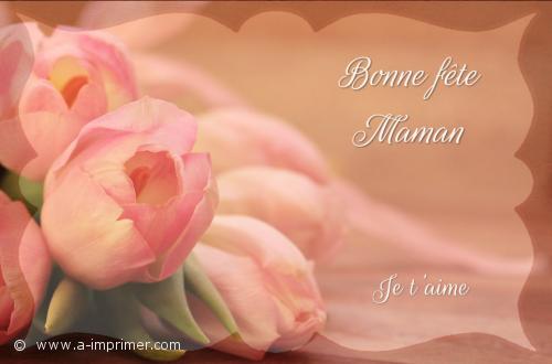 Carte postale fleurie pour souhaiter une bonne fête des mères à sa maman.