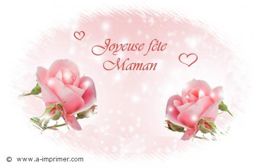 Maman Des jolies roses pour souhaiter une joyeuse fête à sa maman.