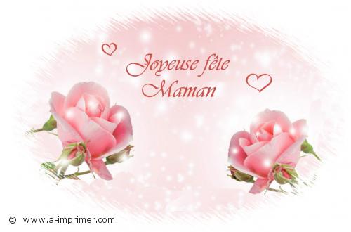 Des jolies roses pour souhaiter une joyeuse fte  sa maman.