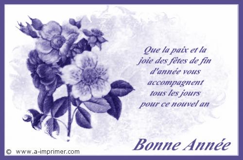 Bonne Année Carte postale Bonne Année 2021 : Bouquet de fleurs.