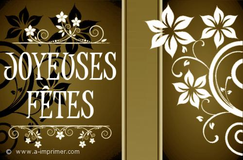 Joyeuses fêtes Carte postale Joyeuses fêtes : Fleurie.