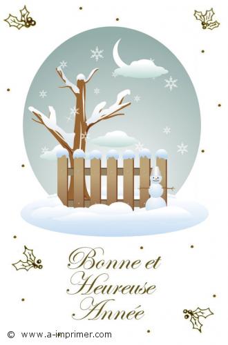 Bonne Année Une jolie carte pour souhaiter une bonne et heureuse année 2021