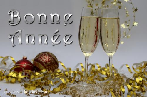 Bonne Année Du champagne pour souhaiter une bonne année 2021
