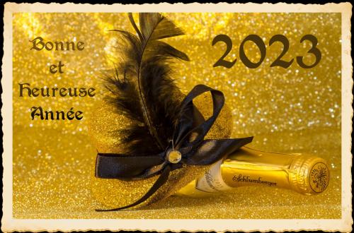 Une jolie carte pour souhaiter une bonne anne 2023