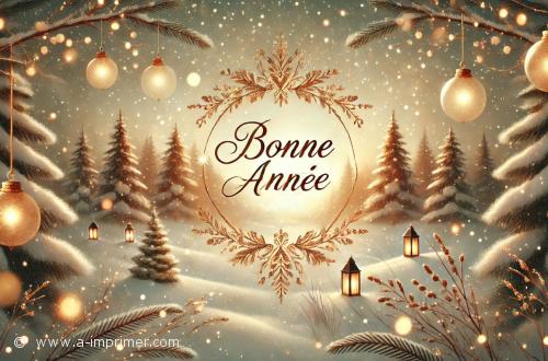 Bonne Année Carte postale pour souhaiter une bonne année