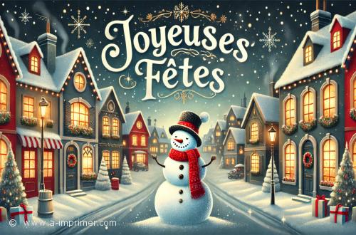 Joyeuses Fêtes Carte postale pour souhaiter de joyeuses fêtes de fin d'année