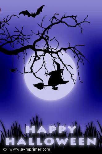 Nuit Carte postale pour fêter un joyeux Halloween