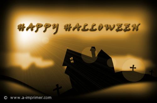 Carte postale pour souhaiter un happy halloween