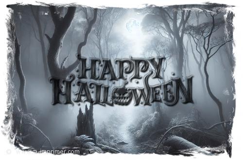 Happy Halloween Carte postale pour fêter un Joyeux Halloween