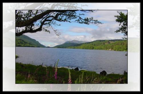 Ecosse Carte postale d'une étendue d'eau en Ecosse.