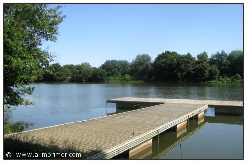 Photo d'un ponton sur le lac d'apremont en vende.