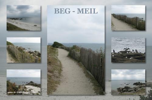 Carte postale mli melo de la plage de Beg Meil en Bretagne.