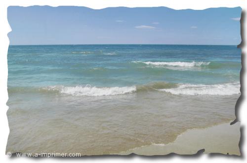 Photo de la plage de la Grande Motte. Mer Mditerrane.