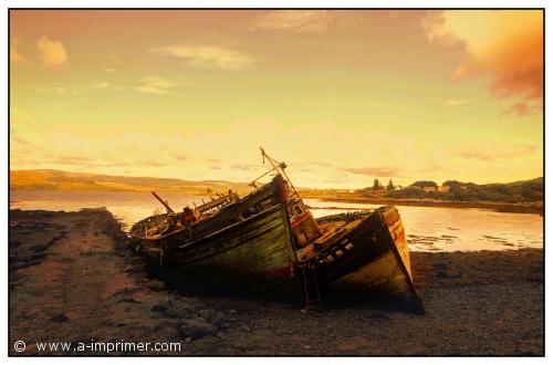 2 bateaux sur une plage d'ecosse