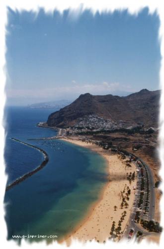 Carte postale de la plage las americas  Tenerife.