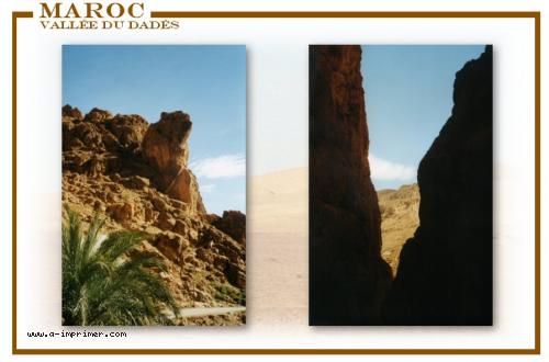 Carte postale de montagnes du Maroc.