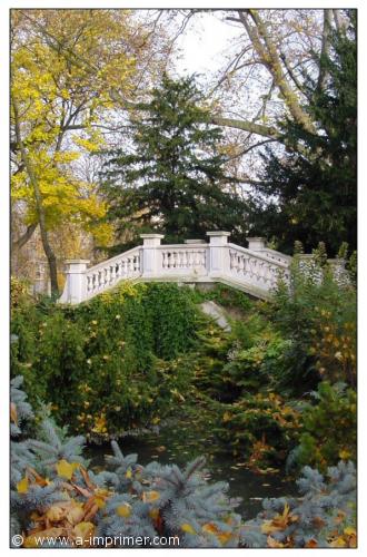 Carte postale du parc Monceau  Paris.