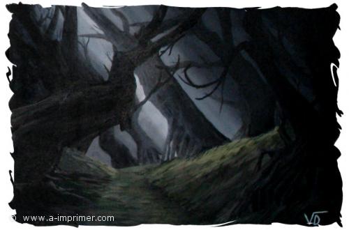 La forêt Tableau d'une forêt obscure