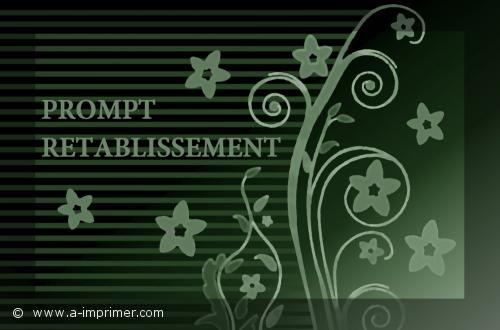 Carte postale de prompt rtablissement.